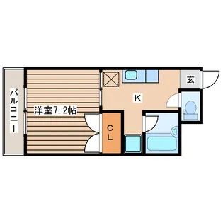 ブルーハウス原町【2階】の間取り