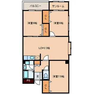 エフォール【2階】の間取り