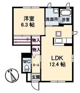 サンライズ丸山【1階】の間取り