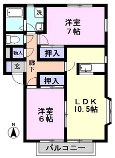 ベリエールミスズ5番館【2階】の間取り