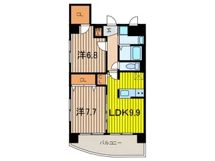 クウィンス トキワ ウラワ【4階】の間取り