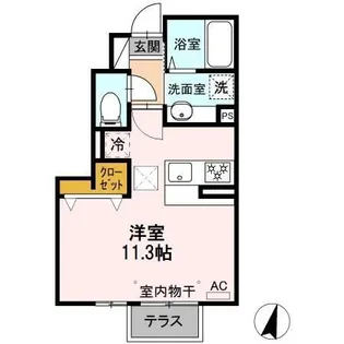 Adesso東銀座【1階】の間取り