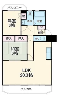 サニーコート庄名【3階】の間取り