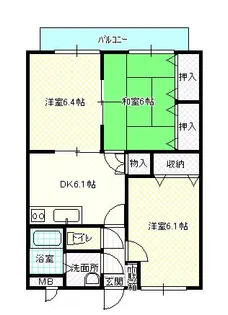 パレス真帆【1階】の間取り