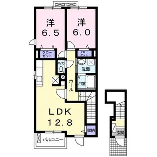 サニーコートB【2階】の間取り