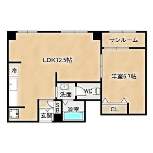 都島岡本マンション【5階】の間取り