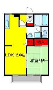ユーサンパレスC【2階】の間取り