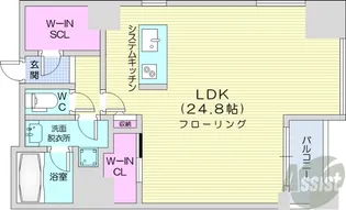 プライムメゾン大通公園【3階】の間取り