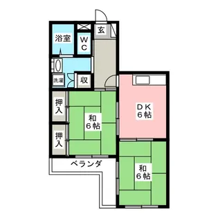 小江戸川越 第2相原マンション【1階】の間取り