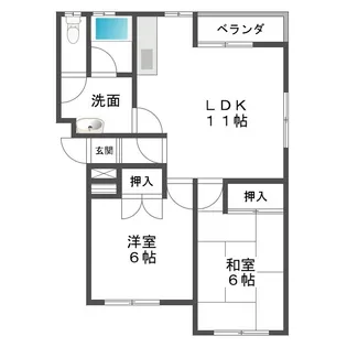 ヴェルディ383【2階】の間取り