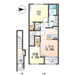 BLOOM COURT SHINMEI【2階】の間取り