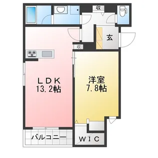 シャーメゾン中条町【2階】の間取り
