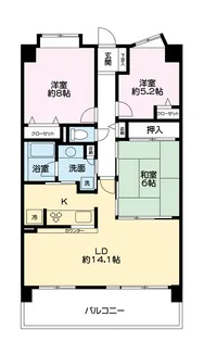 ミラパセオ自治医大1番館【3階】の間取り