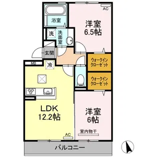 ジャスミンHYM II【2階】の間取り