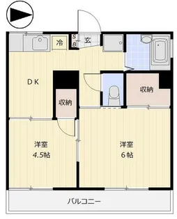 マンションシャレード【5階】の間取り