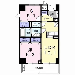 メゾン アルカンシェル【5階】の間取り