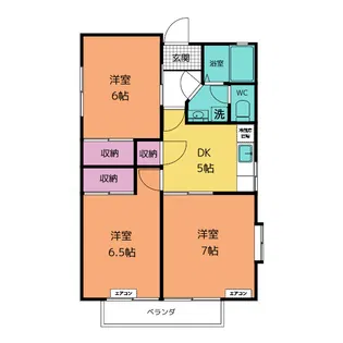 町屋スプリングハイツ【2階】の間取り