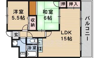 太秦もちの木館【3階】の間取り