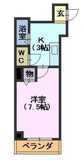 アラカワハイツ御器所【1階】の間取り