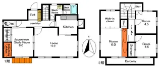 栃木県宇都宮市平松本町【一戸建】の間取り