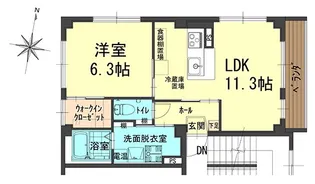ウィンクルム東古松 A棟【2階】の間取り