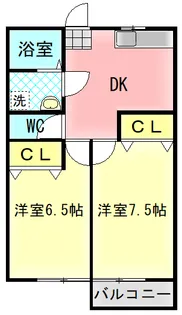 パークハイツ【1階】の間取り