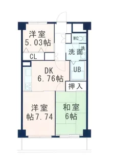 文化エステートビル【7階】の間取り