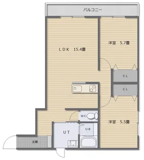 YUNO CROSS PLACE【2階】の間取り