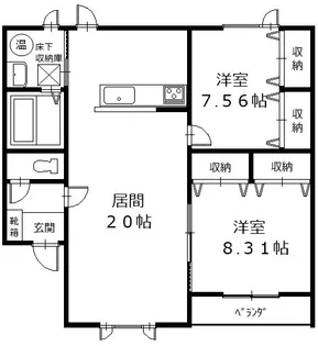 バップバーレンW17K【2階】の間取り