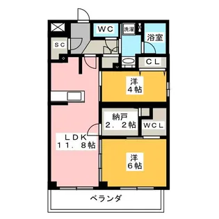 ロイジェント練馬高野台【2階】の間取り