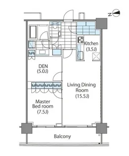 コンフォリア新宿イーストサイドタワー【17階】の間取り