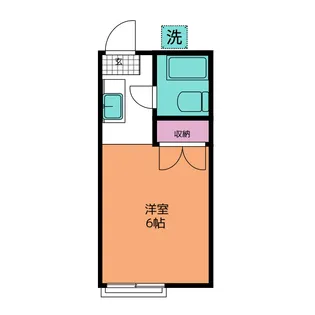 ハイツグリーンヒル山手【1階】の間取り