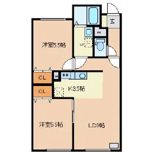 ファミーユ・アベニュー【2階】の間取り