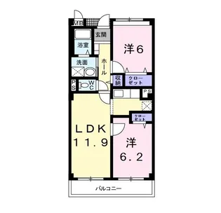 茨城県神栖市平泉【マンション】の間取り