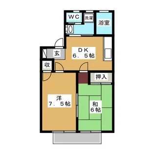2DKの間取り画像