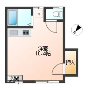 1Rの間取り画像