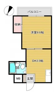 コーポカワモト【2階】の間取り