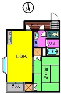 アグリーアブル【2階】の間取り
