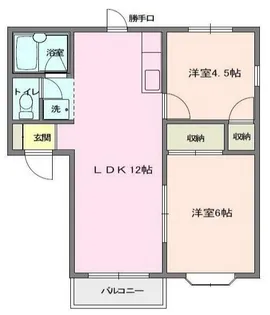 神奈川県小田原市中曽根【アパート】の間取り