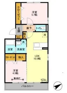 愛宕ビューハイツ【3階】の間取り