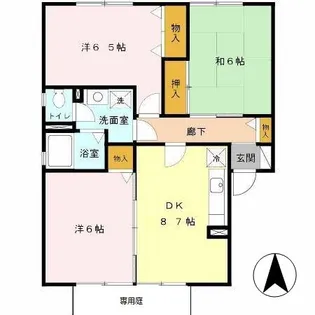 兵庫県高砂市伊保港町1【アパート】の間取り