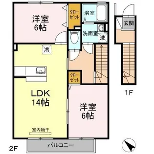 広島県広島市安佐北区深川3【アパート】の間取り