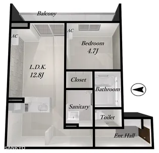 山形県山形市若宮2【マンション】の間取り