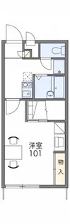 レオパレスアウル【1階】の間取り
