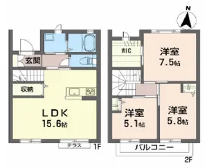 ヴェルドミールAの間取り