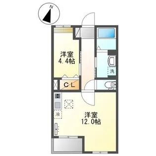 1LDKの間取り画像