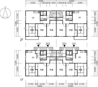 谷山コーポA棟【2階】の間取り