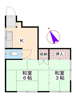 石原荘【1階】の間取り