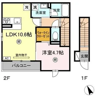 ボナールヴィラ興南【2階】の間取り