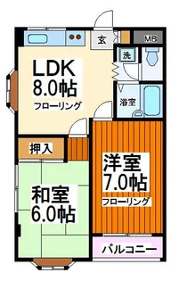 アベニュー成城I【3階】の間取り